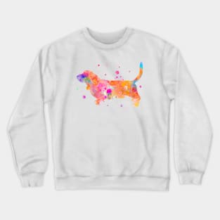 Basset Hound Dog Watercolor Painting Crewneck Sweatshirt